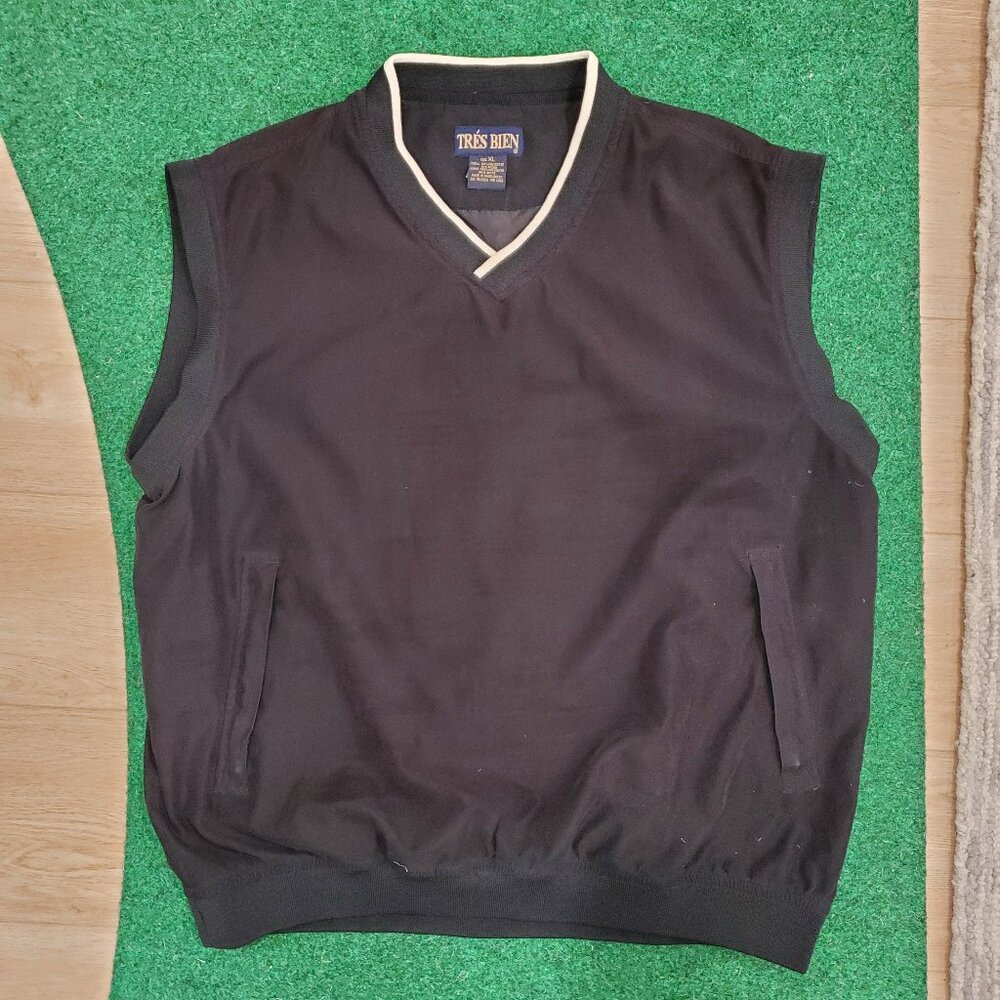 Trés Bien Men’s Golf Vest Black XL